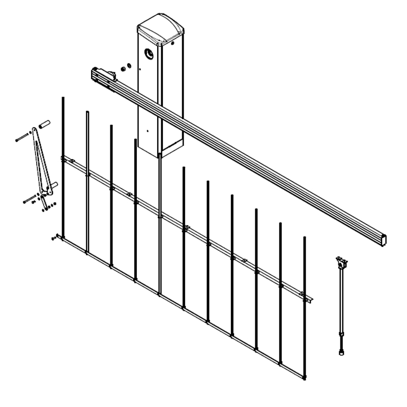 Top + bottom skirt for barrier Velocity – 4 meters | Geran Access Products B.V.